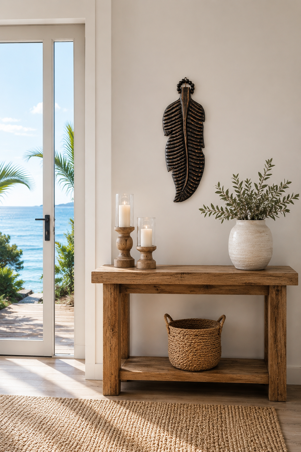 Carved Feather Wall Hanging — Ebony