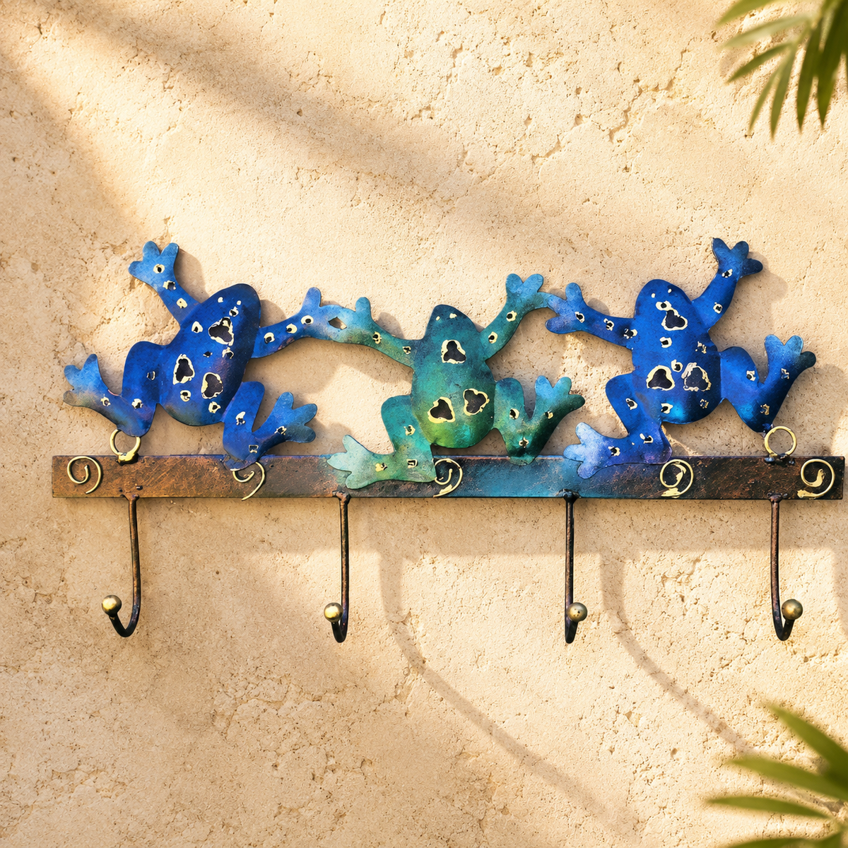 Frog Trio Wall Hook Rack