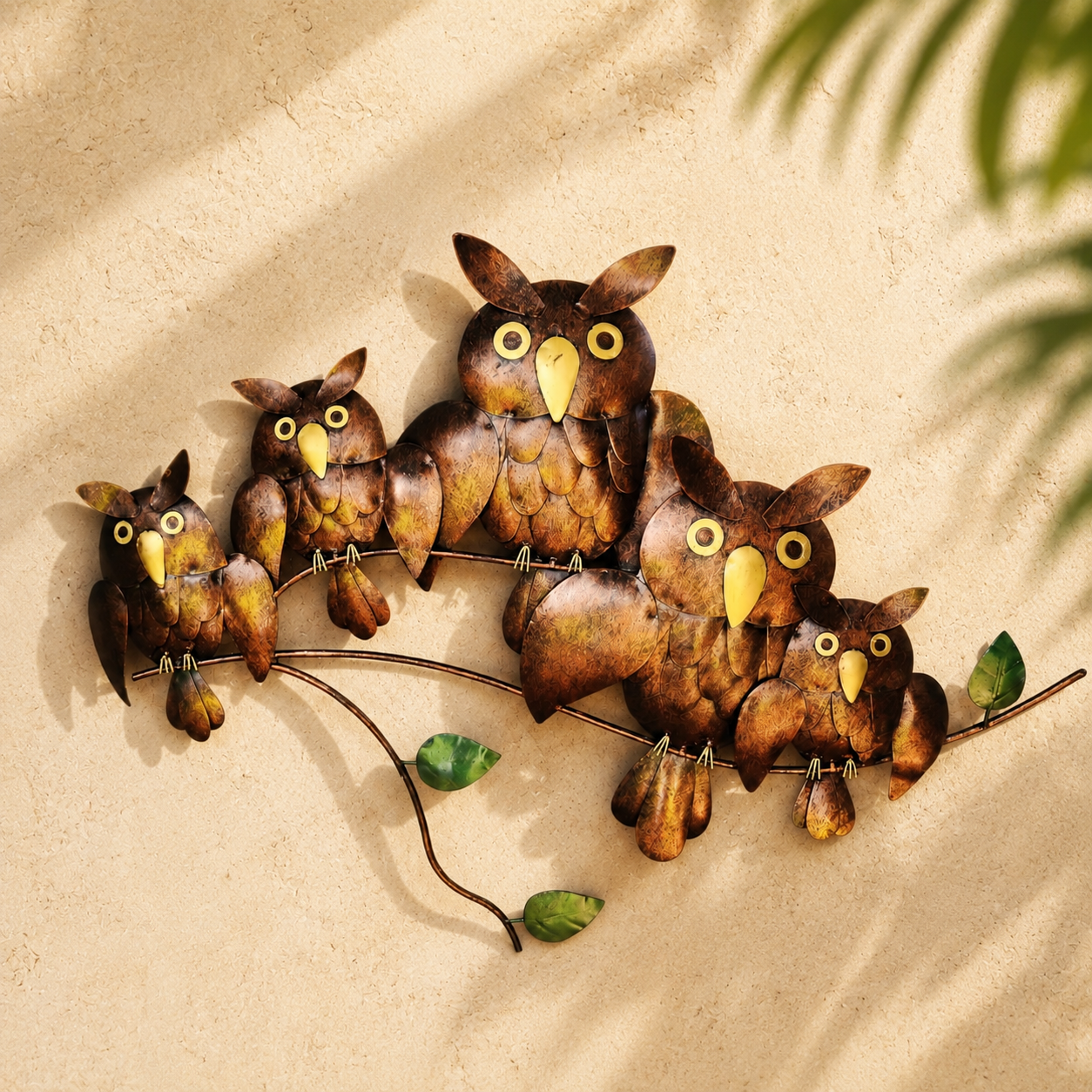 Owl Family Branch Wall Art