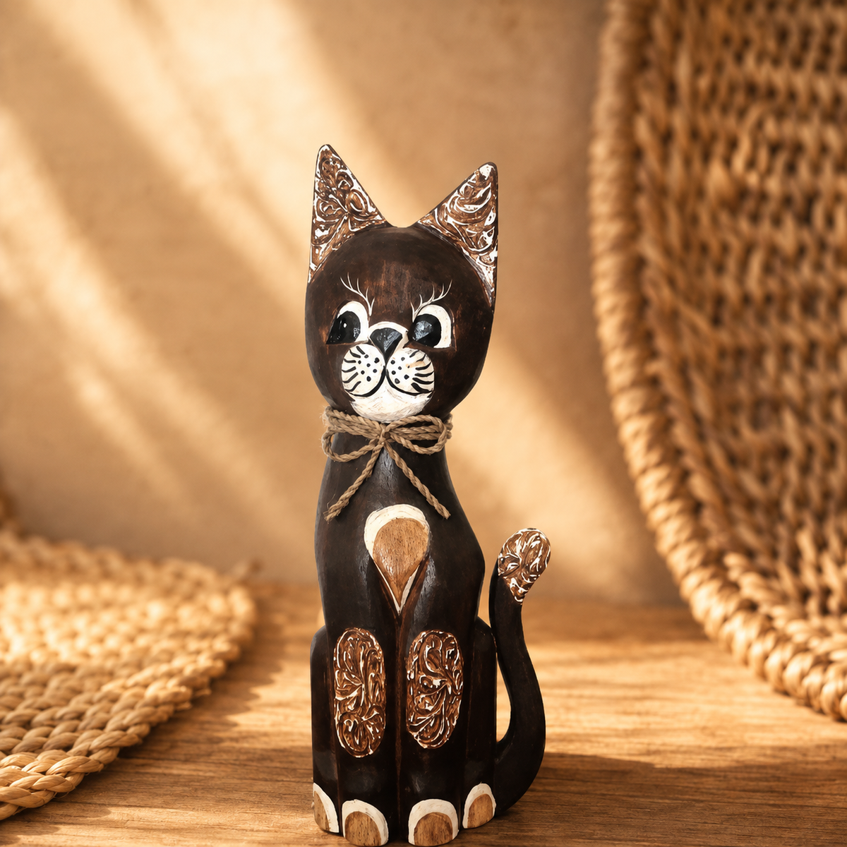 Golden Filigree Cat Trio
