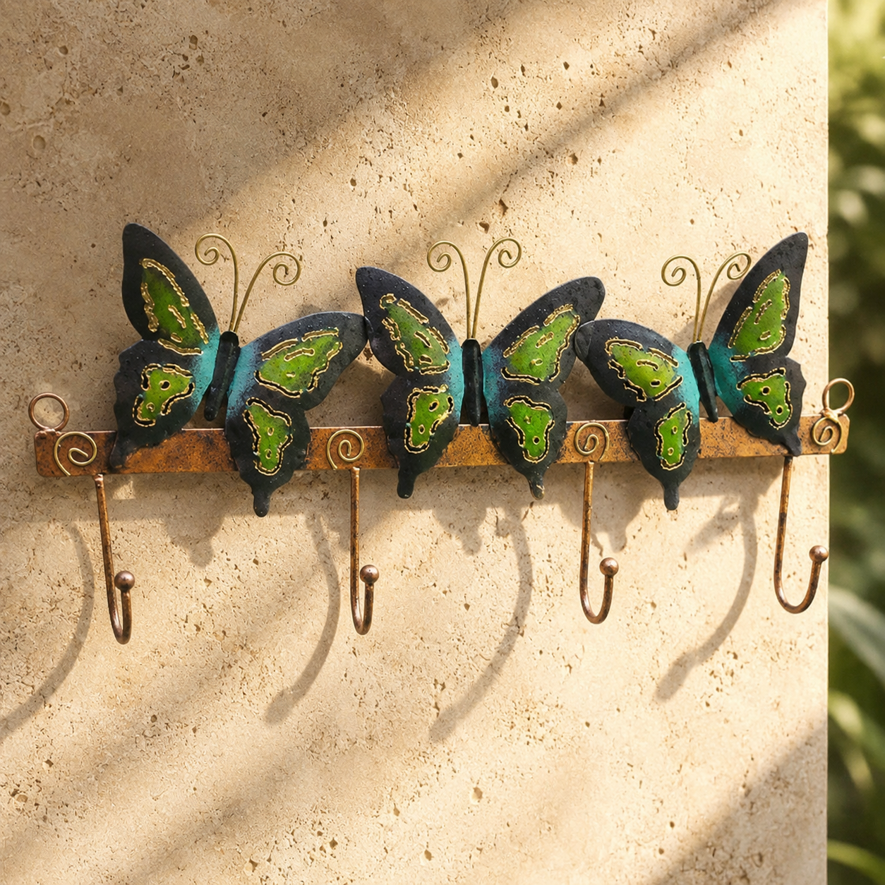 Three Butterflies Metal Wall Art Set