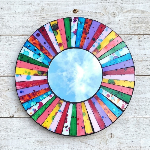 Sunlight Ray Mosaic Mirror