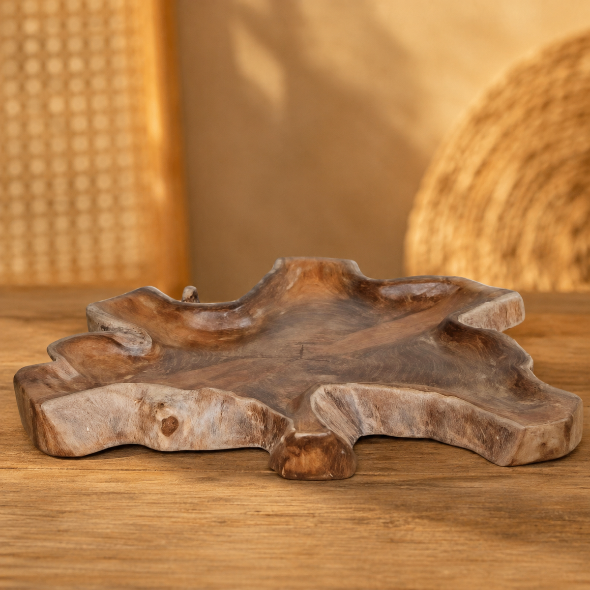 Organic Edge Teak Root Dish