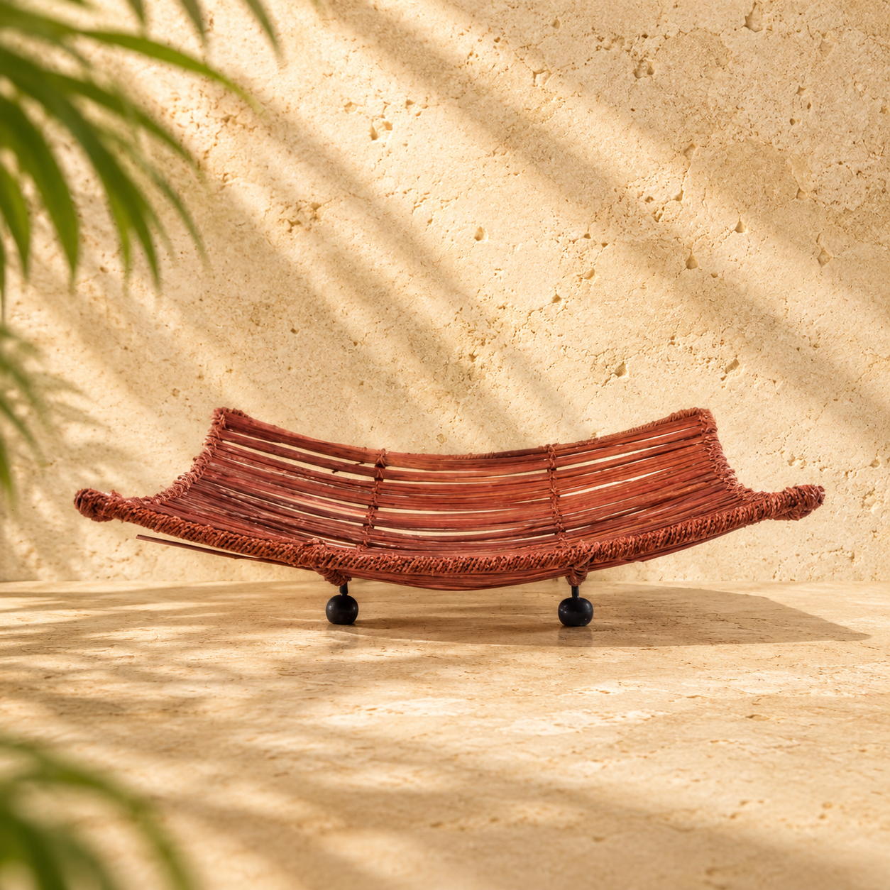 Woven Boat Tray — Terracotta Red