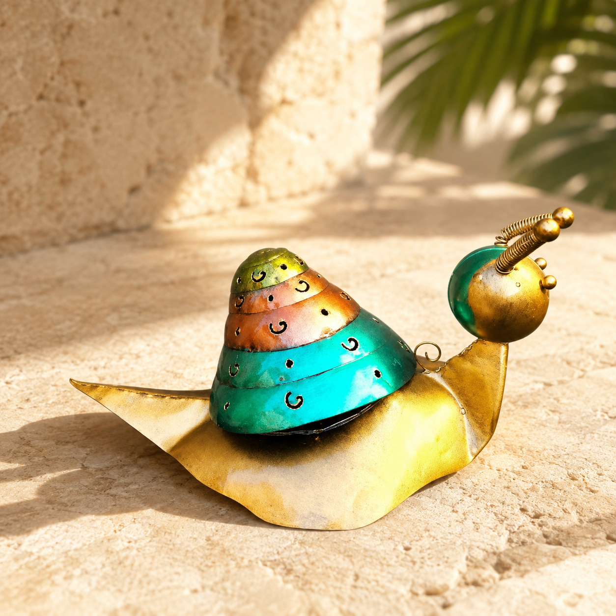 Teal & Gold Snail Mosquito Coil Holder