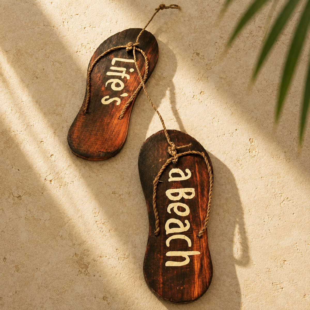 "Life's a Beach" Flip Flop Hanging Sign