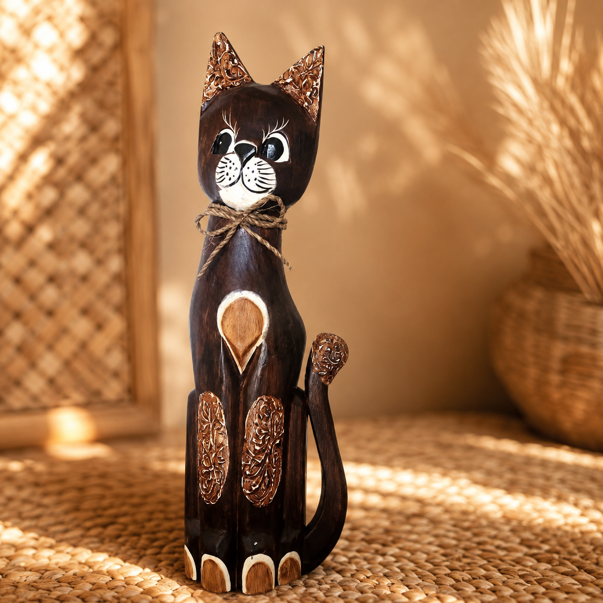 Golden Filigree Cat Trio