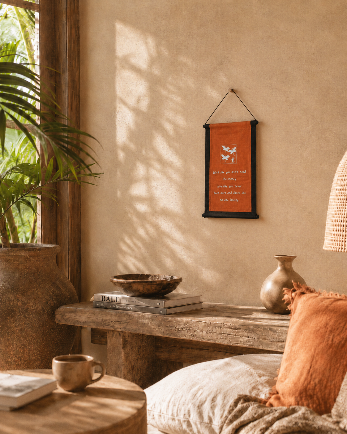 Dragonfly Affirmation Banner — Burnt Orange